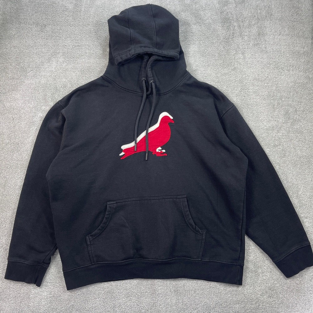 Staple Pigeon Hoodie Men XL Black Big Logo Pullover Sweatshirt Streetwear